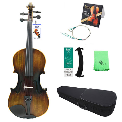 IRIN AV - 206 4/4 Solid Wood Matte Violin Beautiful Appearance Violin Excellent Acoustic Performance Violin Stringed Instruments