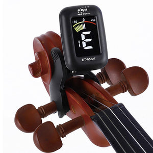 ENO ET05V Violin Tuner Mini Electronic Screen Display Tuner for Violin Viola Cello Clip-on Tuner Portable Digital Violin Parts