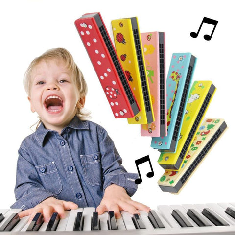Kids Harmonica Cute Cartoon Harmonica Kids Wind Instrument Beginner Musical Educational Toys for Children