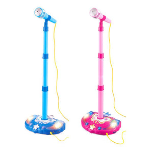 Early Education Single Microphone Karaoke Singing Adjustable Holder Musical Toy For Children