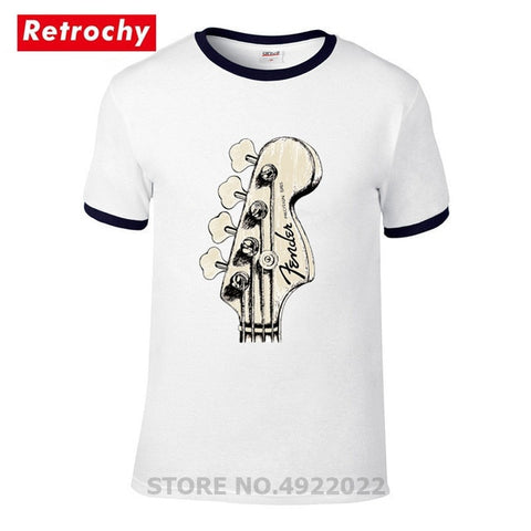 New Summer Style Bass Guitar Players Cool T-shirt Funny Double Rhythm Electric T Shirt Men's Short Sleeves Hip Hop Music Tshirts