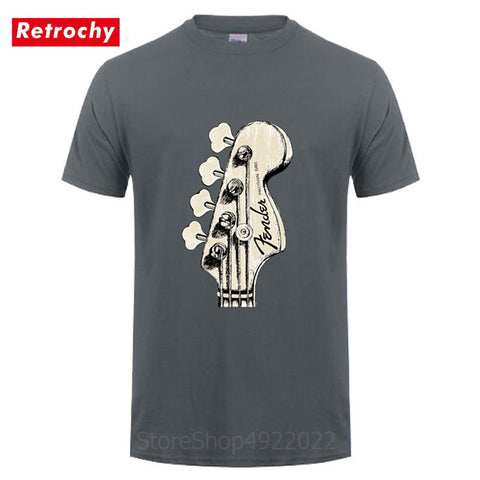 New Summer Style Bass Guitar Players Cool T-shirt Funny Double Rhythm Electric T Shirt Men's Short Sleeves Hip Hop Music Tshirts