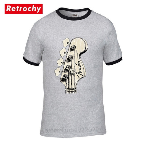 New Summer Style Bass Guitar Players Cool T-shirt Funny Double Rhythm Electric T Shirt Men's Short Sleeves Hip Hop Music Tshirts
