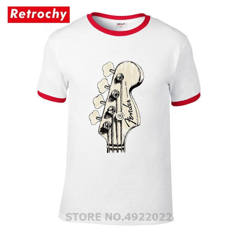New Summer Style Bass Guitar Players Cool T-shirt Funny Double Rhythm Electric T Shirt Men's Short Sleeves Hip Hop Music Tshirts