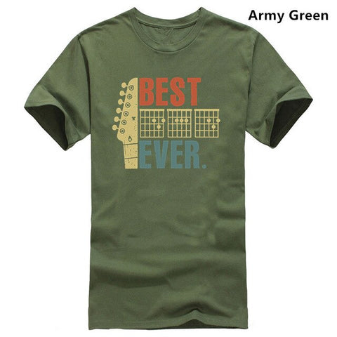 Mens Best Guitar Dad Ever Shirt Music Vintage Fathers Day Gifts TShirts