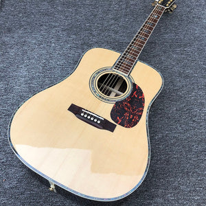 Factory custom 41'' 45 D 20 frets pearl inlay and binding acoustic guitar with gold hardware,colorized shell edge free shipping