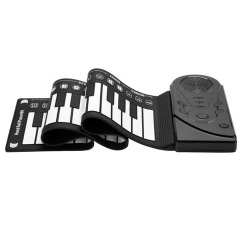 Portable 49 Keys Flexible Silicone Roll Up Piano Folding Electronic Keyboard for Children Student Musical Instrument Supplies