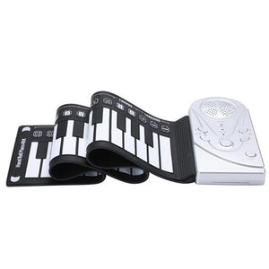 Portable 49 Keys Flexible Silicone Roll Up Piano Folding Electronic Keyboard for Children Student Musical Instrument Supplies