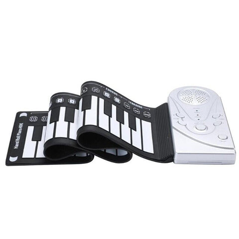 Portable 49 Keys Flexible Silicone Roll Up Piano Folding Electronic Keyboard for Children Student Musical Instrument Supplies