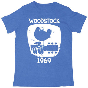 Woodstock 1969 Vintage Homme Imprimé Classique Festival Musique T-Shirt Breathable Tee Shirt