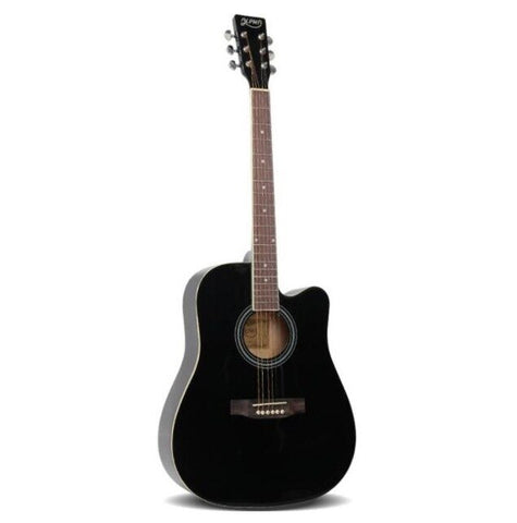 41 Inch 5 Band EQ Electric Acoustic Guitar Full Size Natural Wood Kids Musical Learning Instrument with Bag Adjustable Truss Rod